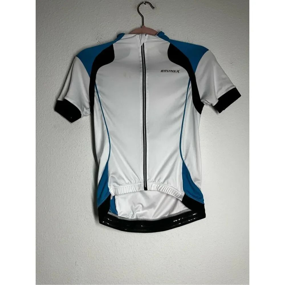 Brunex Bike Cycling Bicycle Jersey Shirt Cyclism Sz S Full Zip See Notes